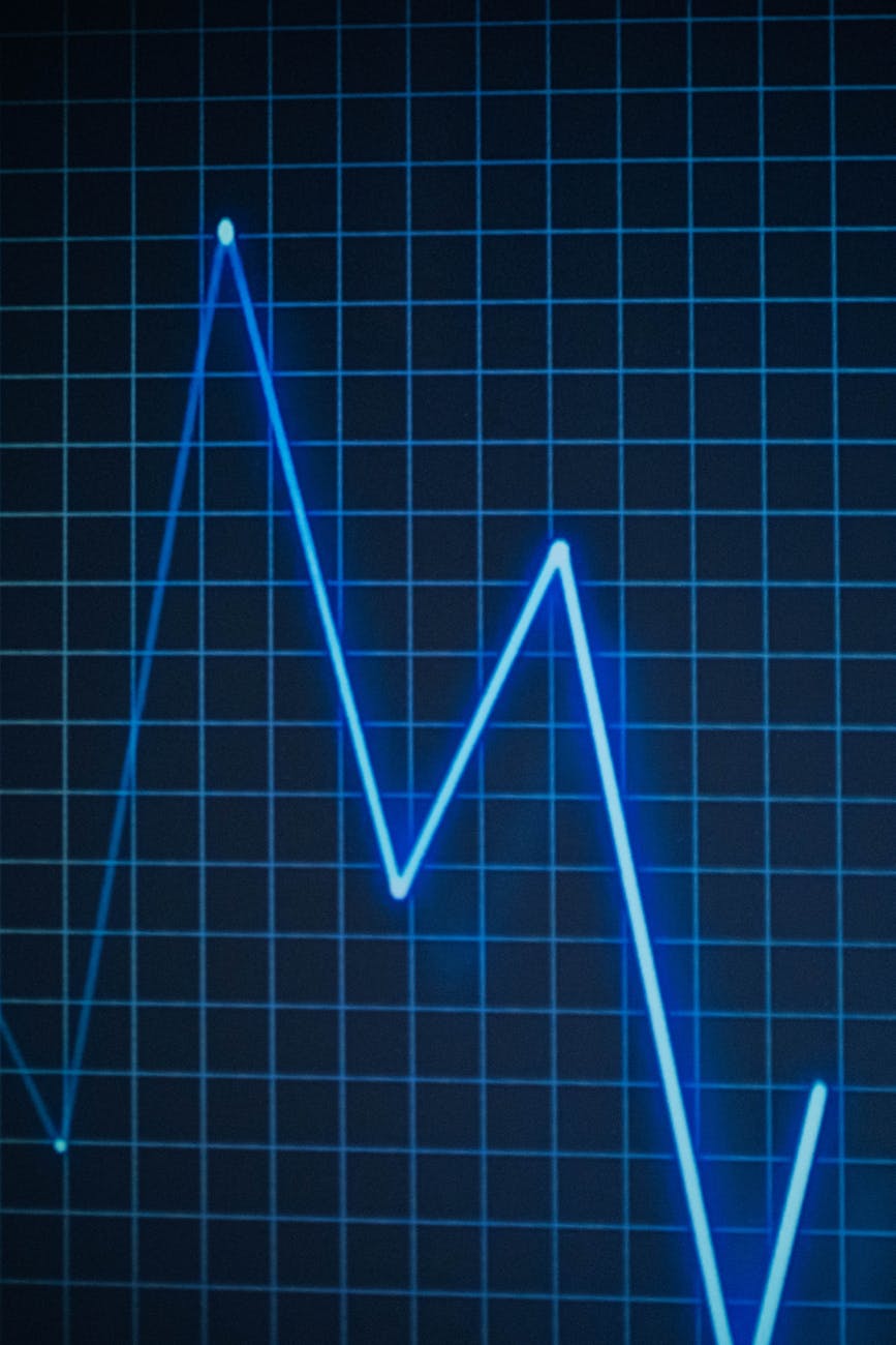 chart on black background